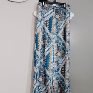 Geometric Patterned Maxi Skirt